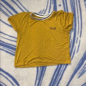 mustard yellow crop top
